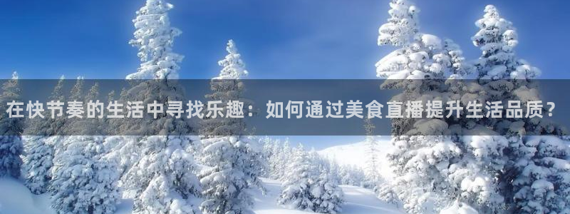 足球视频直播免费小九：在快节奏的生活中寻找乐趣：如何通过美食直播提升生活品质？
